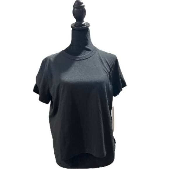 Lululemon Black Crewneck Short Sleeve Cotton Tee Size 12 - Picture 6 of 11